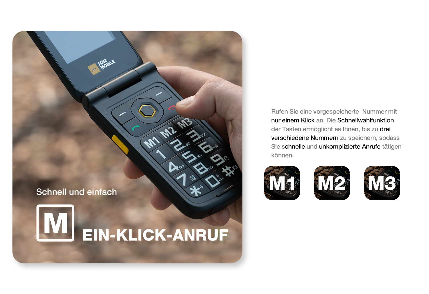 M8 Flip 4G Swiss Edition  Robust, leistungsstark, inkl